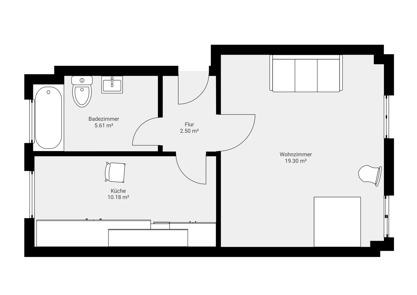 1 Zimmer Wohnung mit 37 m² in Mönchengladbach – Bild 8