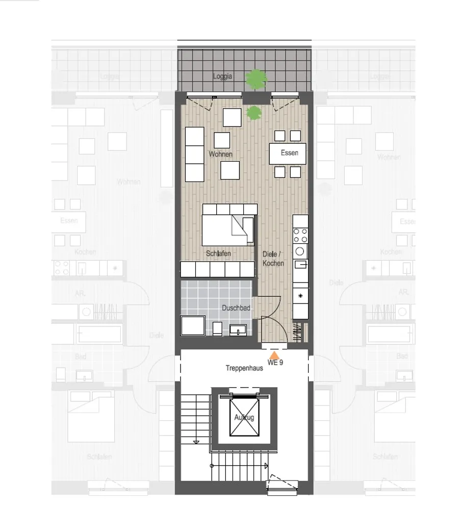 1 Zimmer Wohnung mit 47 m² in Aachen – Bild 2