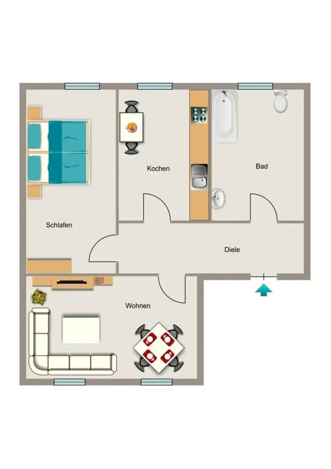 3 Zimmer Wohnung mit 41 m² in Duisburg – Bild 5