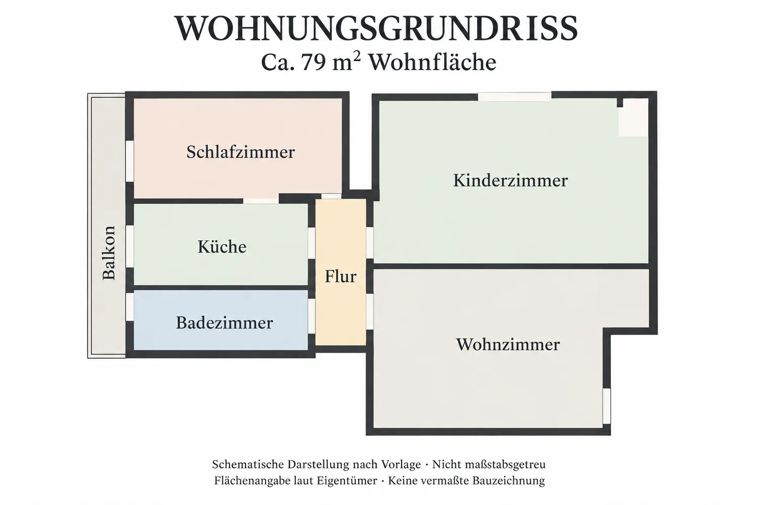 3 Zimmer Wohnung mit 79 m² in Krefeld – Bild 1