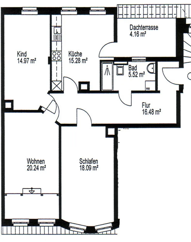 3 Zimmer Wohnung mit 96 m² in Leipzig – Bild 2