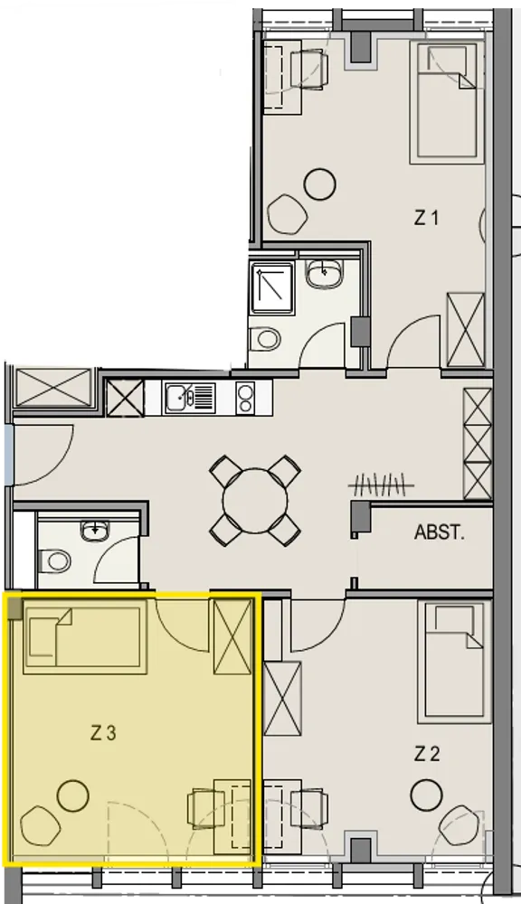 1 Zimmer Wohnung mit 25 m² in Freiburg im Breisgau – Bild 4
