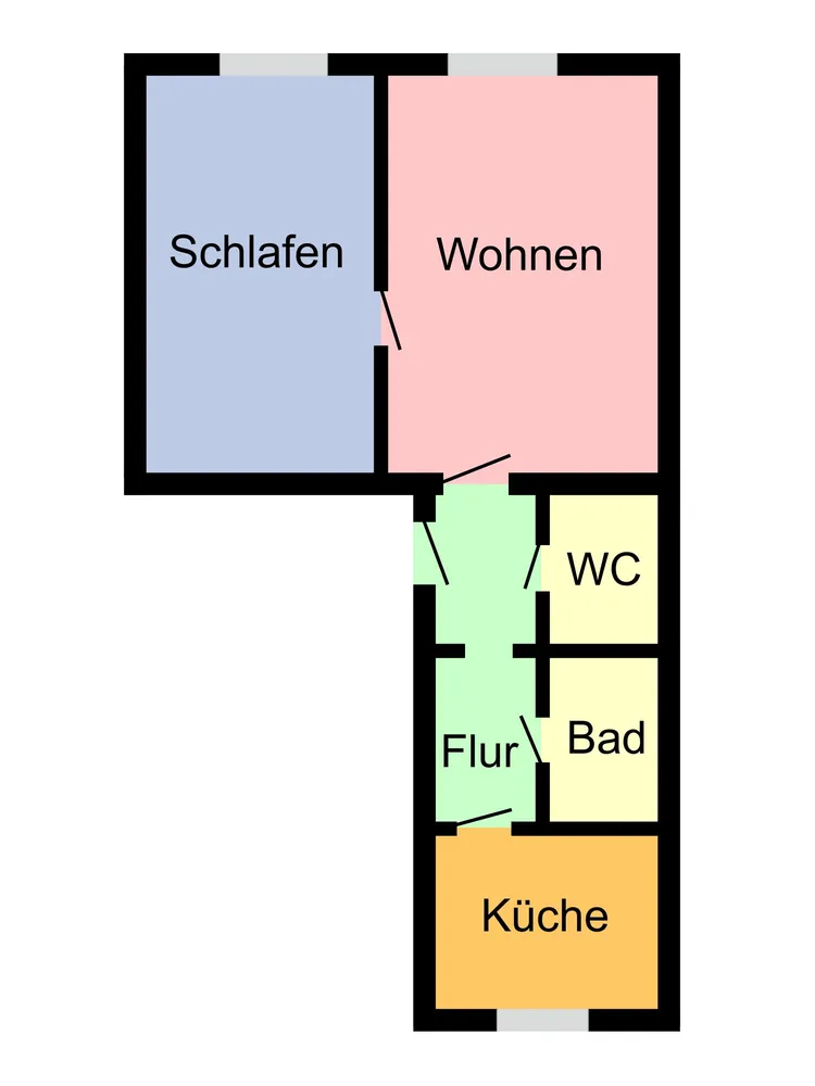 2 Zimmer Wohnung mit 45 m² in Bautzen – Bild 2