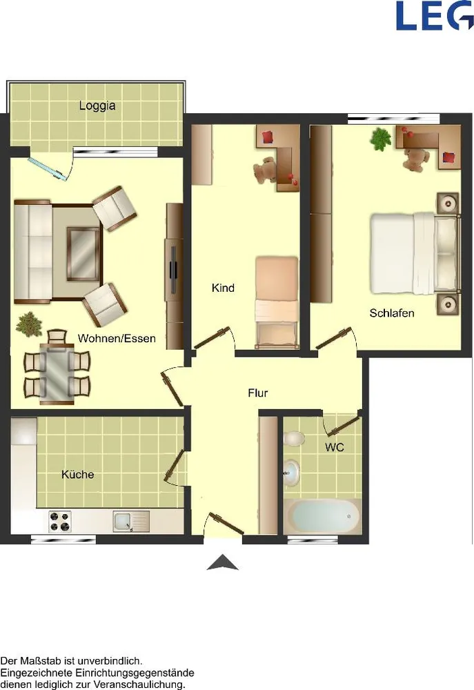 4 room apartment with 67 m² in Düsseldorf – Photo 2
