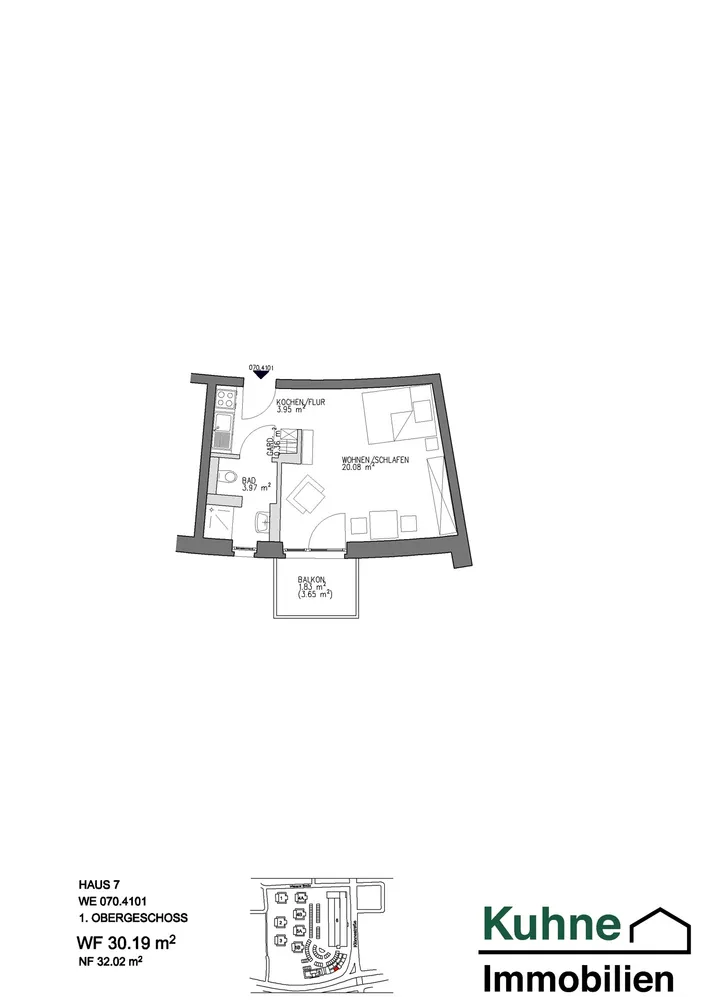 2 Zimmer Wohnung mit 30 m² in Dortmund – Bild 9