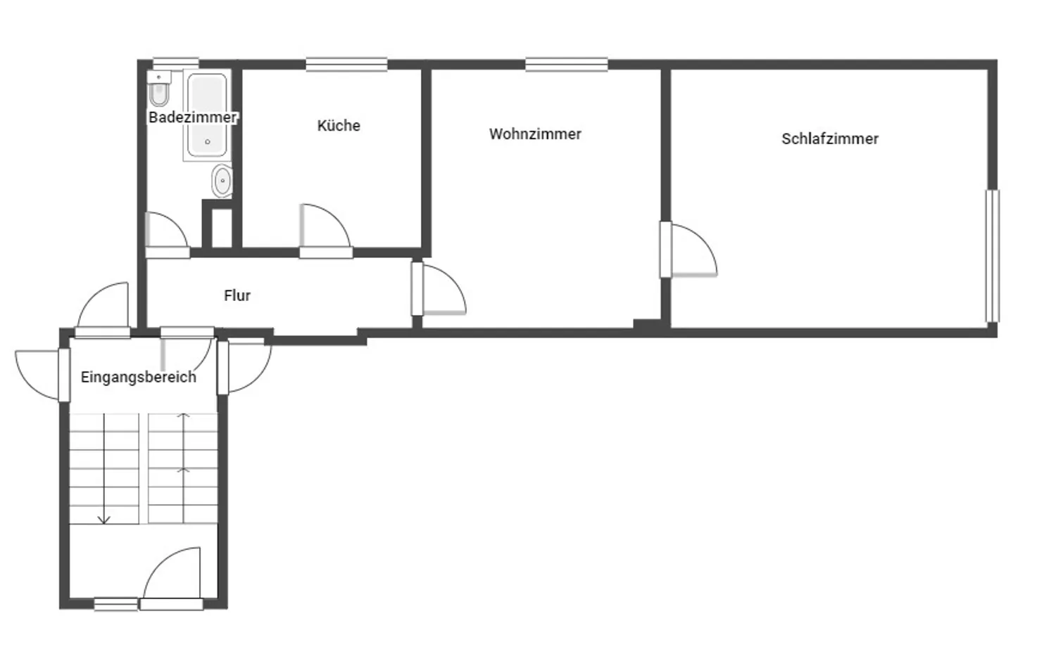 2 Zimmer Wohnung mit 46 m² in Ludwigshafen am Rhein – Bild 1