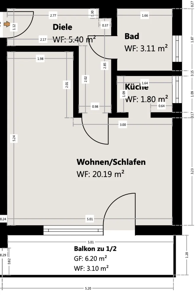 1 Zimmer Wohnung mit 30 m² in München – Bild 9