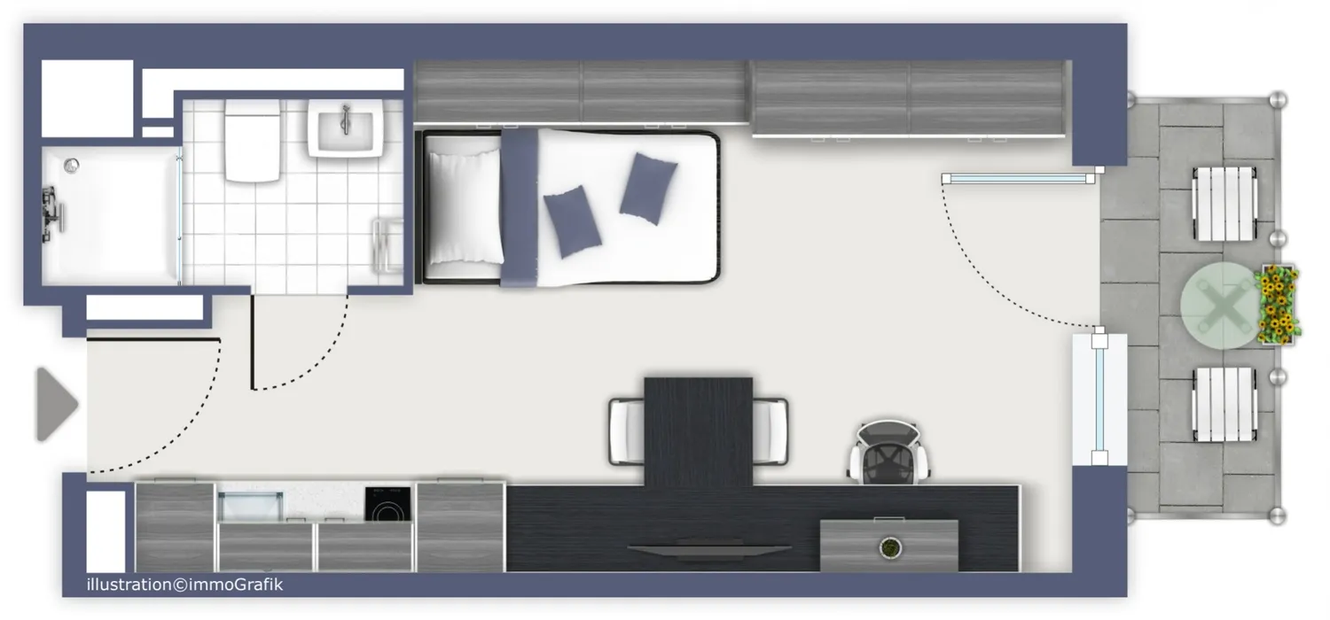 1 Zimmer Wohnung mit 22 m² in Freiburg im Breisgau – Bild 12