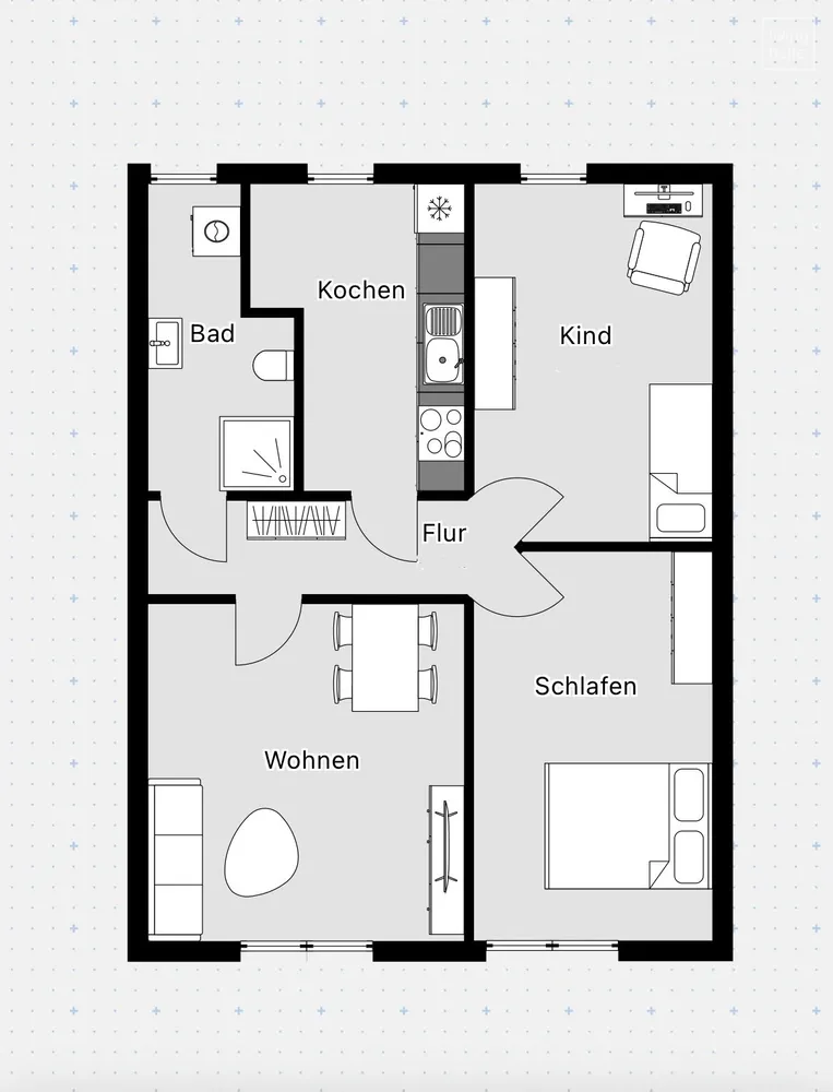 3 room apartment with 58 m² in Halle (Saale) – Photo 4