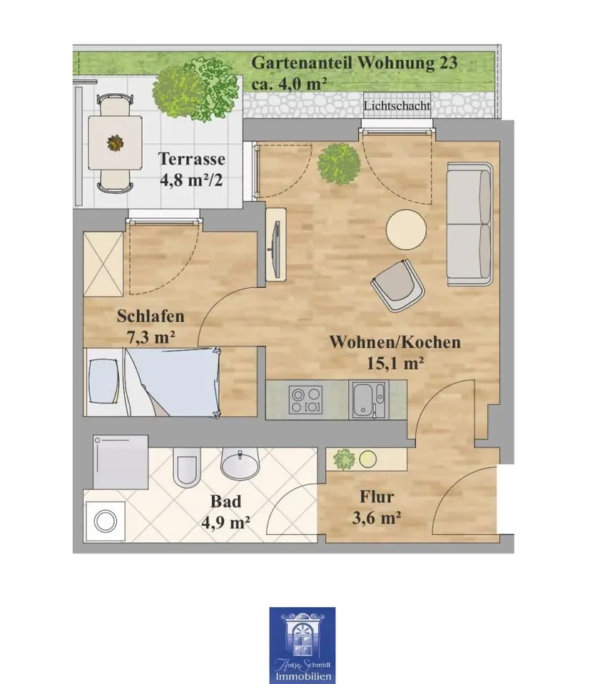 2 Zimmer Wohnung mit 33 m² in Dresden – Bild 5