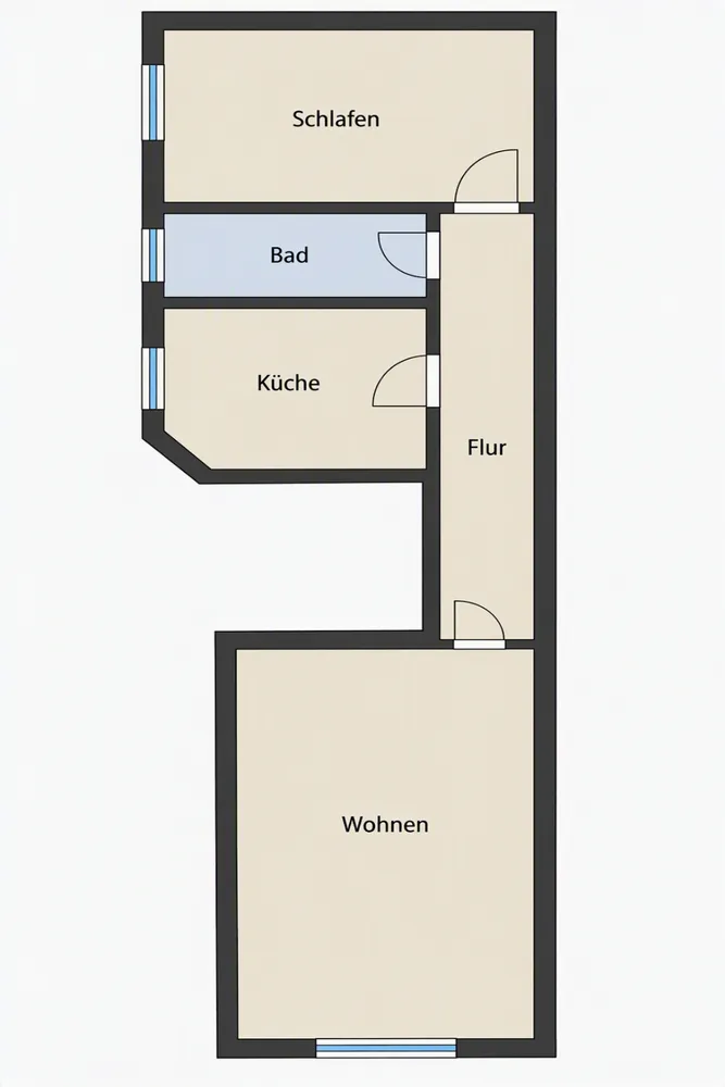 2 room apartment with 54 m² in Frankfurt am Main – Photo 4