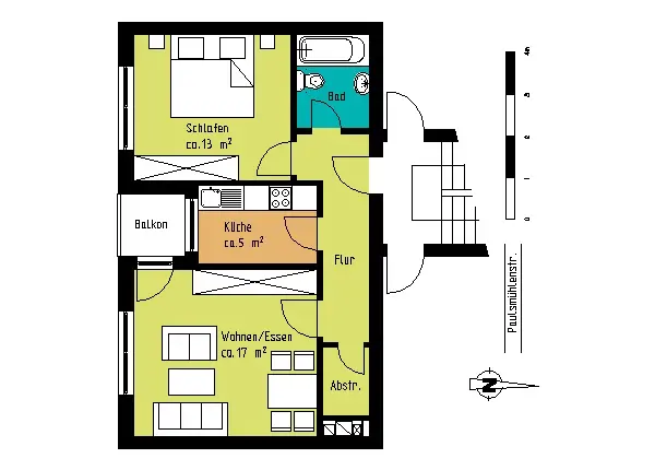 2 Zimmer Wohnung mit 48 m² in Düsseldorf – Bild 5