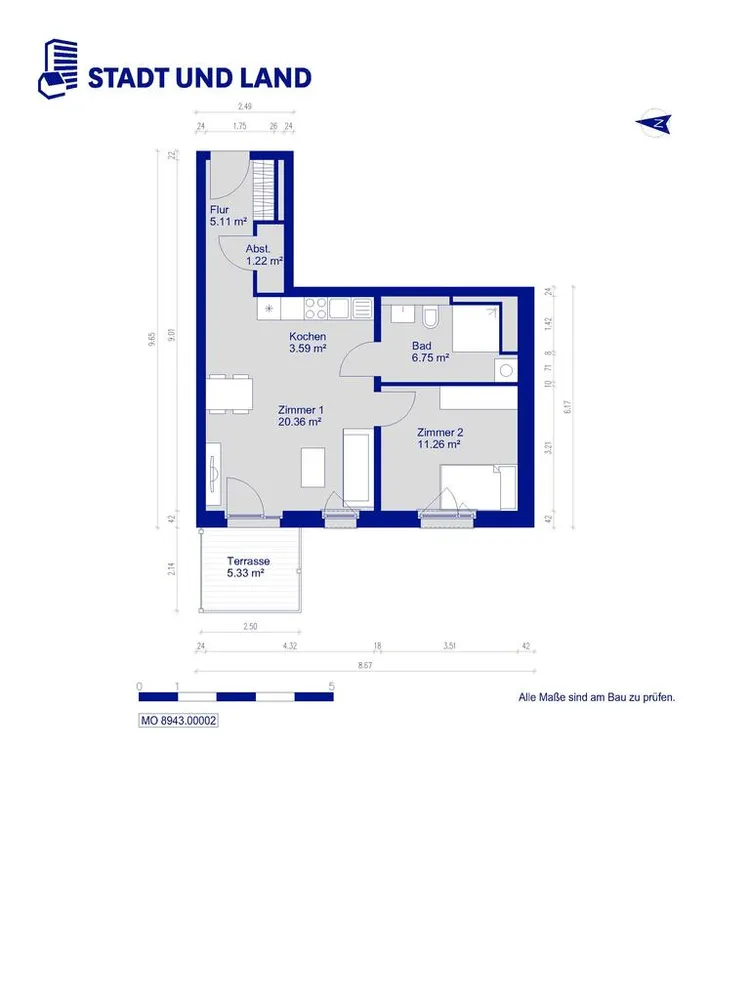 2 room apartment with 51 m² in Berlin – Photo 10