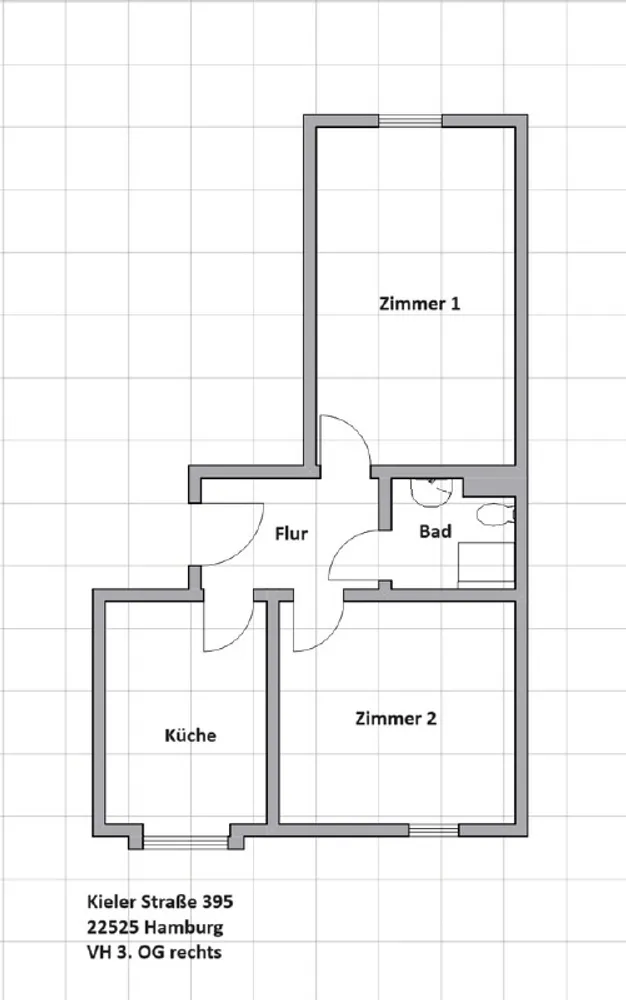 2 Zimmer Wohnung mit 43 m² in Hamburg – Bild 3