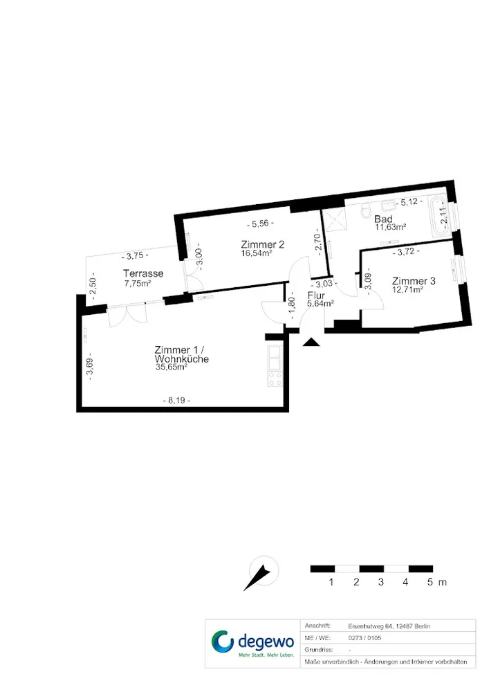 3 Zimmer Wohnung mit 85 m² in Berlin – Bild 5