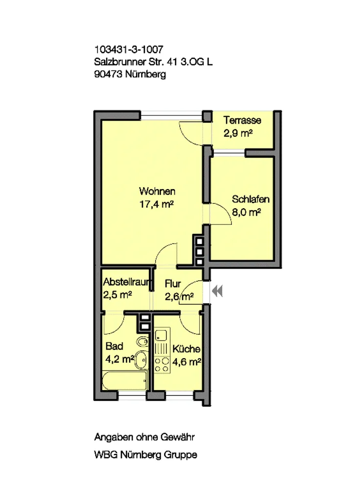 2 Zimmer Wohnung mit 40 m² in Nürnberg – Bild 9