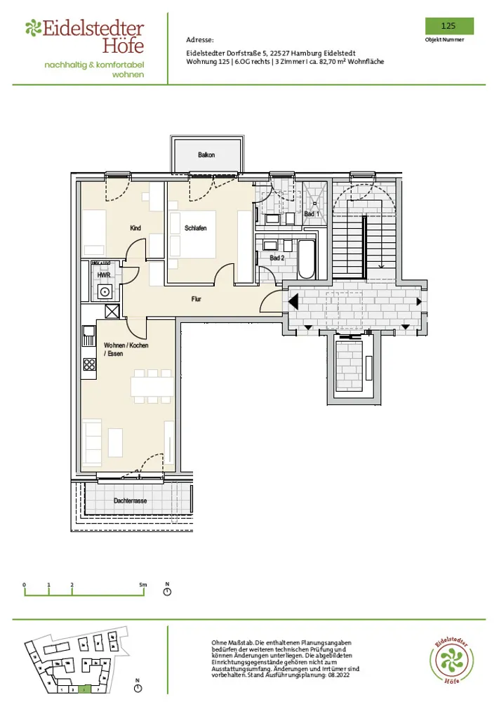 3 Zimmer Wohnung mit 81 m² in Hamburg – Bild 3