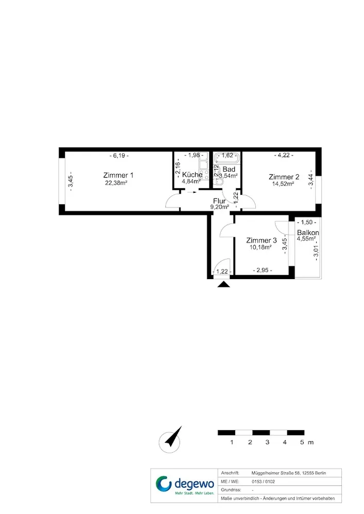 3 Zimmer Wohnung mit 66 m² in Berlin – Bild 7