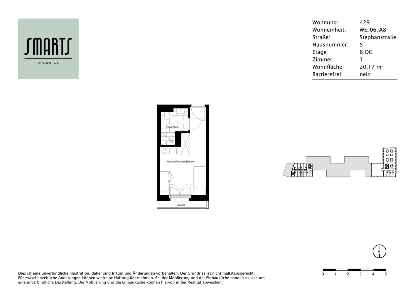 1 Zimmer Wohnung mit 20 m² in Nürnberg – Bild 10