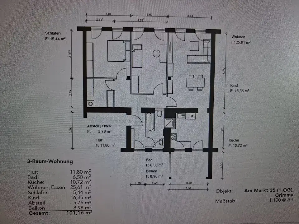 3 Zimmer Wohnung mit 101 m² in Grimma – Bild 5