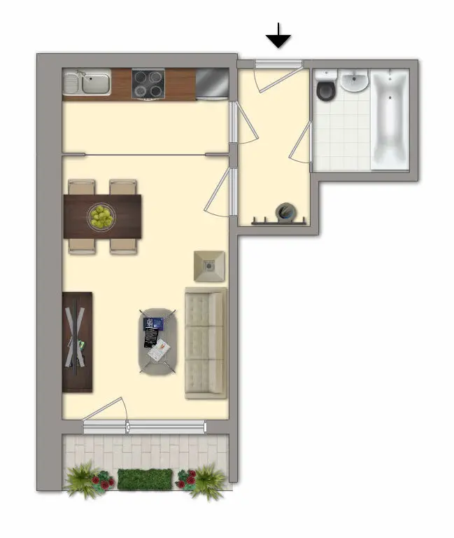 2 Zimmer Wohnung mit 34 m² in Cottbus – Bild 5