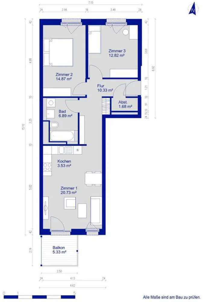 3 Zimmer Wohnung mit 73 m² in Berlin – Bild 5
