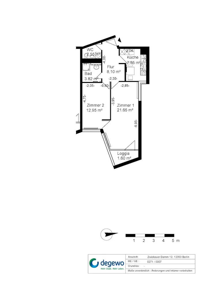 2 Zimmer Wohnung mit 59 m² in Berlin – Bild 4