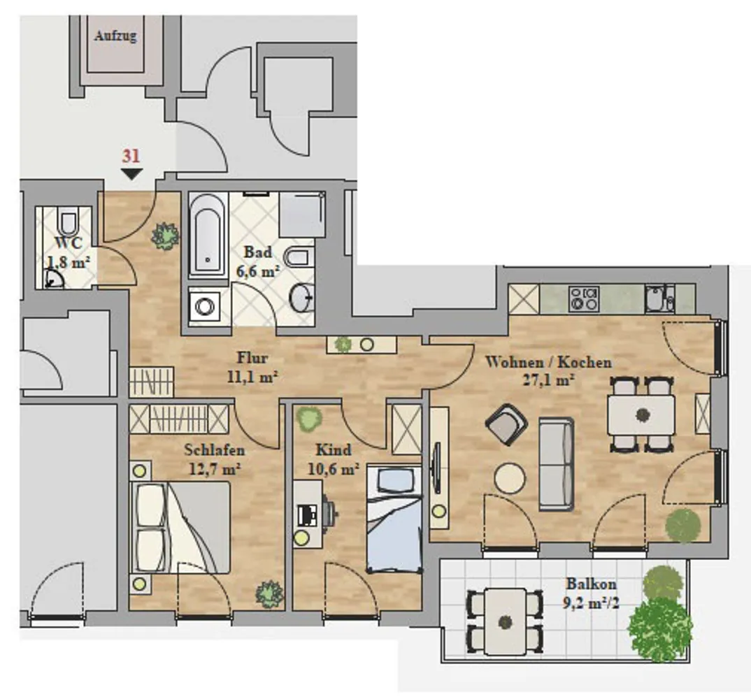 3 Zimmer Wohnung mit 75 m² in Dresden – Bild 10