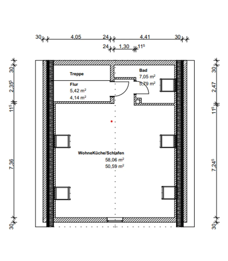 1 Zimmer Wohnung mit 56 m² in Bamberg – Bild 2