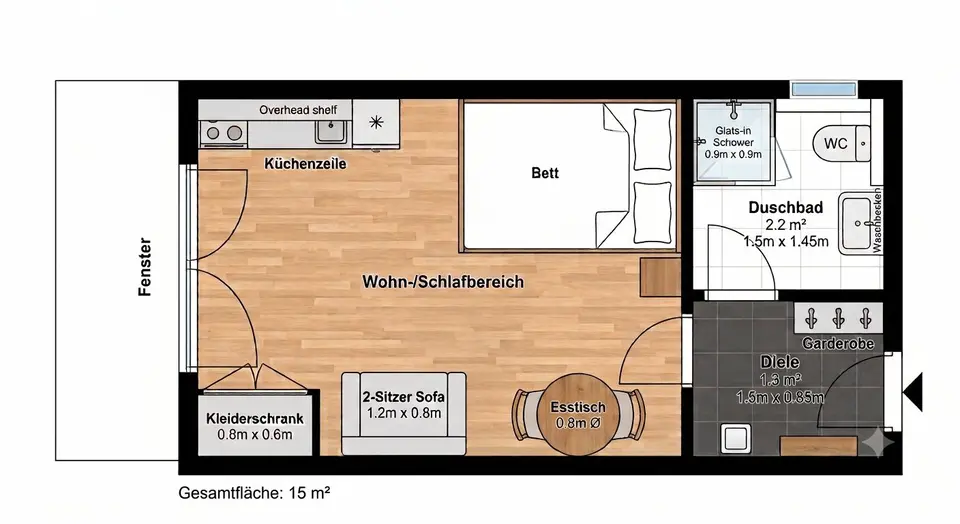 Studio mit 26 m² in Paderborn – Bild 4