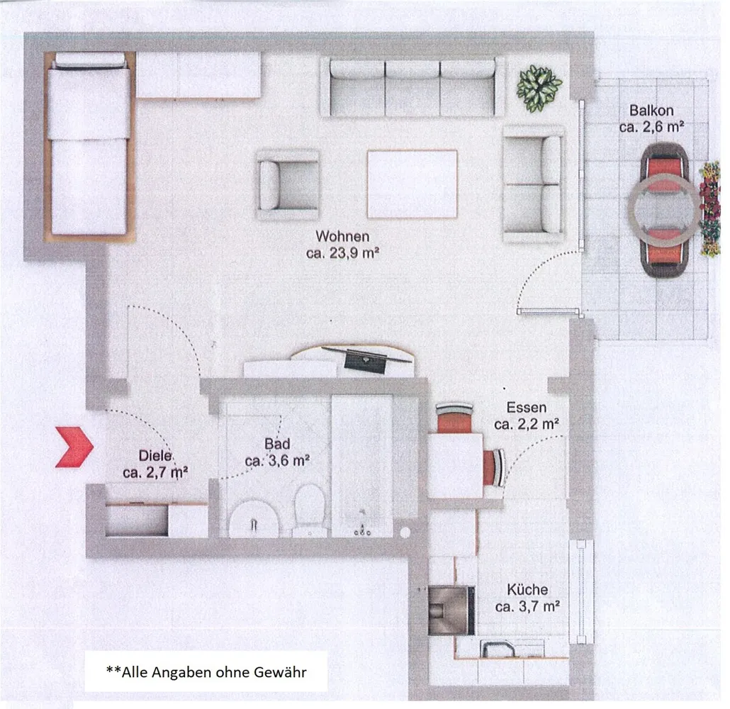 1 Zimmer Wohnung mit 37 m² in Bremen – Bild 5