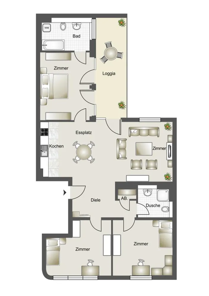 4 Zimmer Wohnung mit 129 m² in Bochum – Bild 2