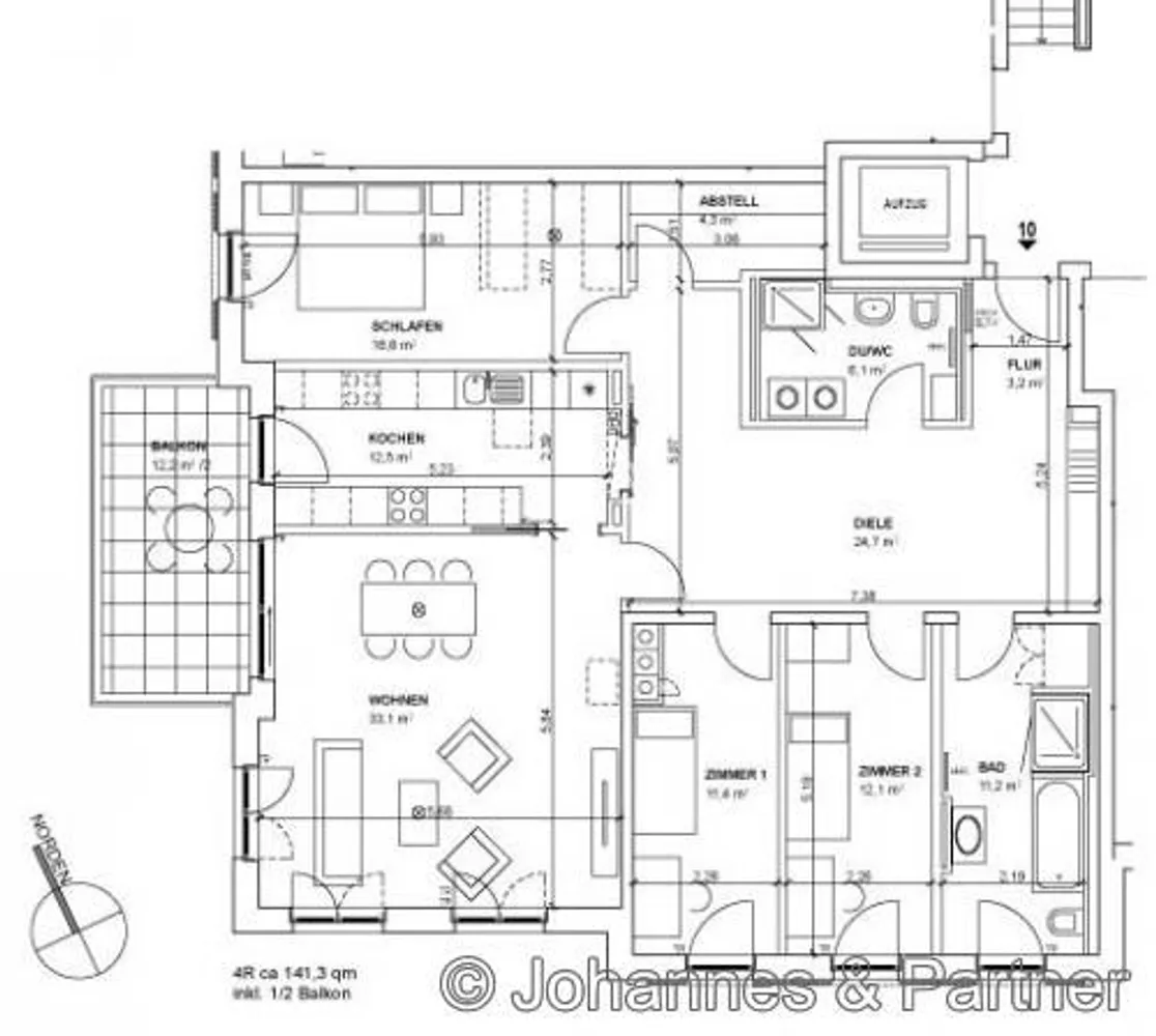 4 Zimmer Wohnung mit 141 m² in Dresden – Bild 2