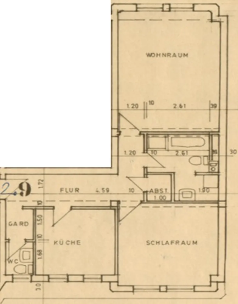 2 Zimmer Wohnung mit 75 m² in Aschaffenburg – Bild 2