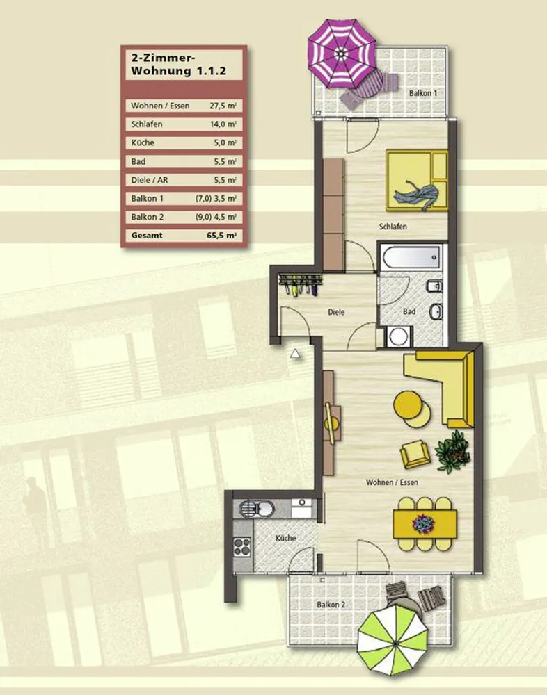 2 Zimmer Wohnung mit 66 m² in Mainz – Bild 7