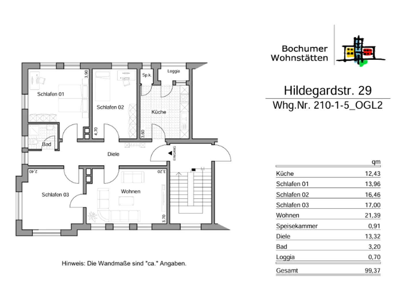4 Zimmer Wohnung mit 99 m² in Bochum – Bild 9