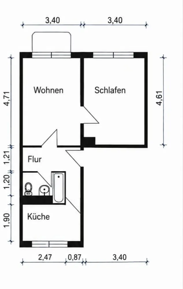 2 room apartment with 49 m² in Magdeburg – Photo 6