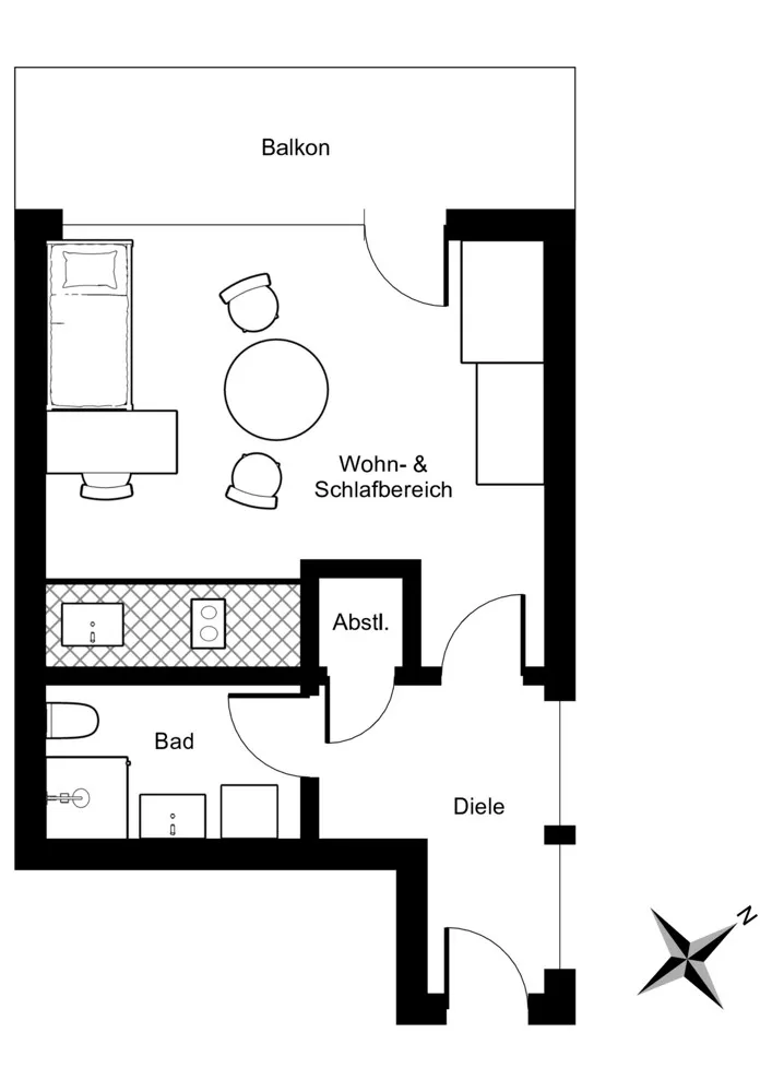 1 Zimmer Wohnung mit 35 m² in Düsseldorf – Bild 10