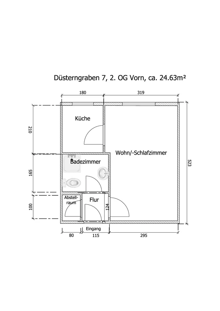 1 room apartment with 25 m² in Halberstadt – Photo 8