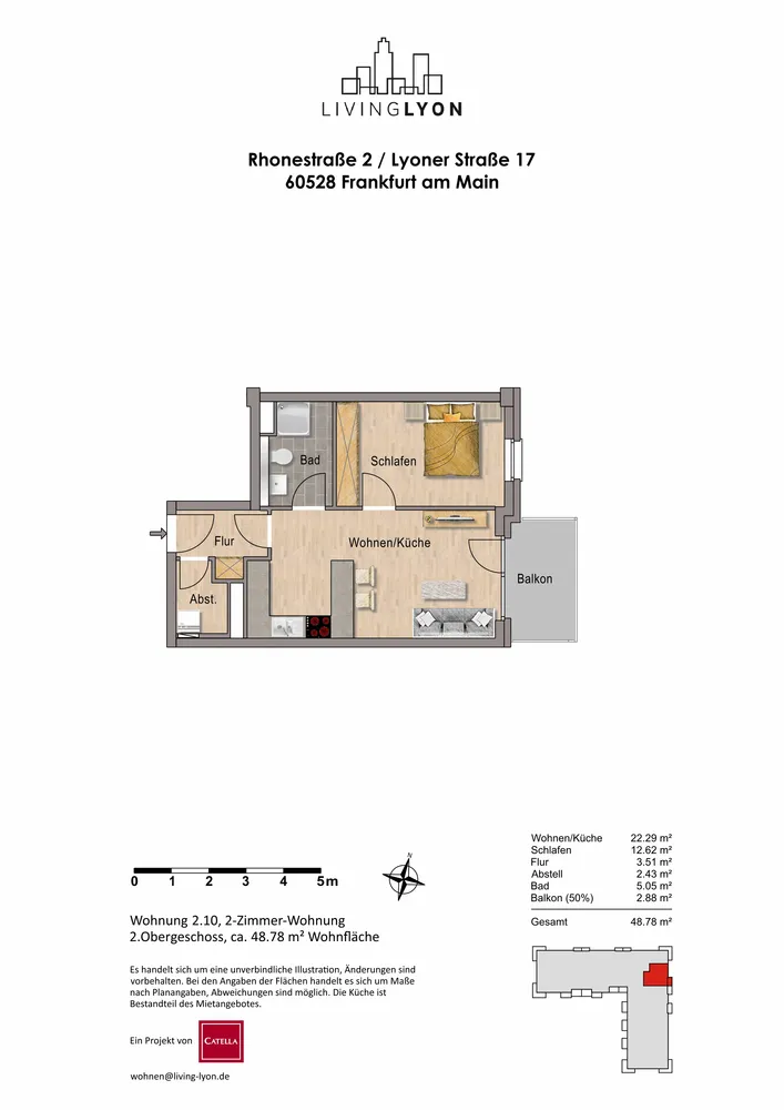 2 Zimmer Wohnung mit 49 m² in Frankfurt am Main – Bild 10