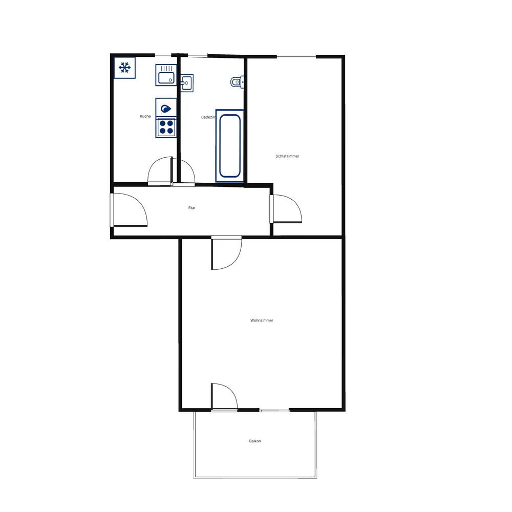 2 Zimmer Wohnung mit 49 m² in München – Bild 2