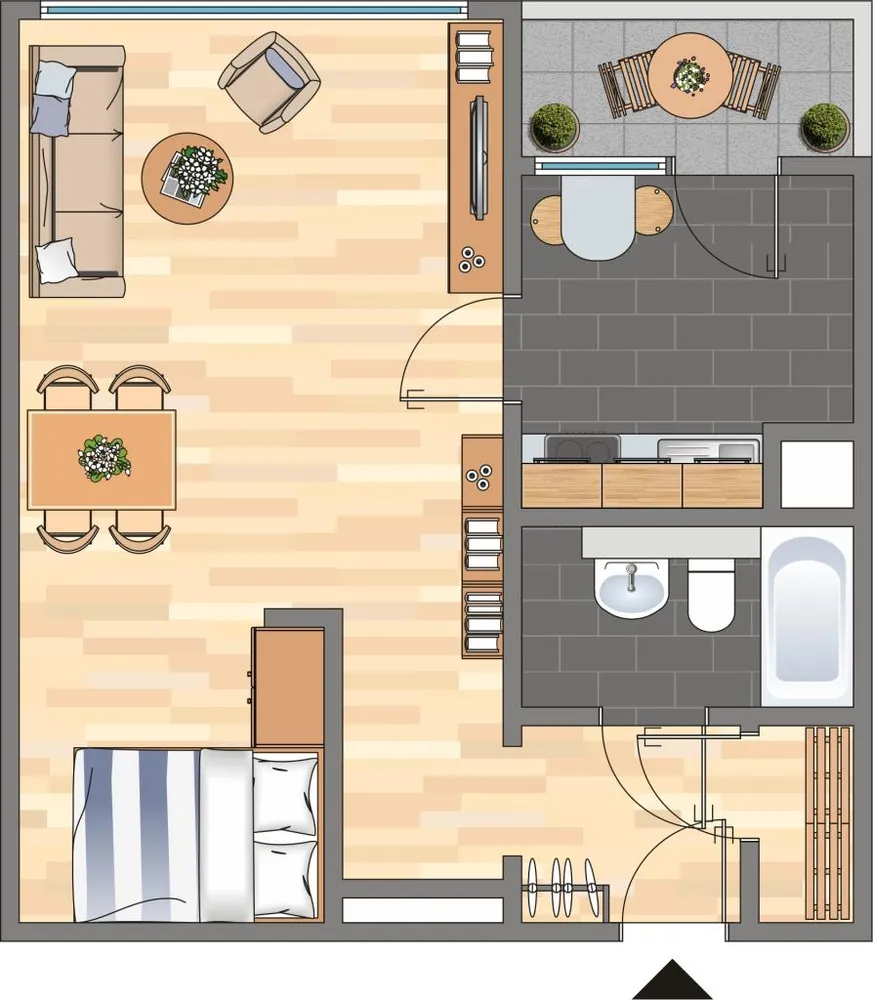 1 Zimmer Wohnung mit 39 m² in Dortmund – Bild 2