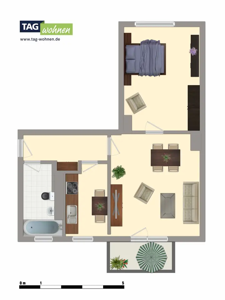 2 Zimmer Wohnung mit 48 m² in Merseburg – Bild 8