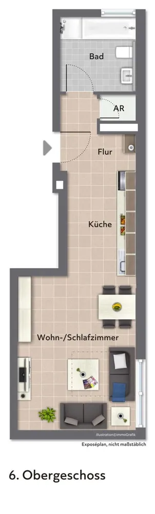 1 Zimmer Wohnung mit 36 m² in Frankfurt am Main – Bild 7