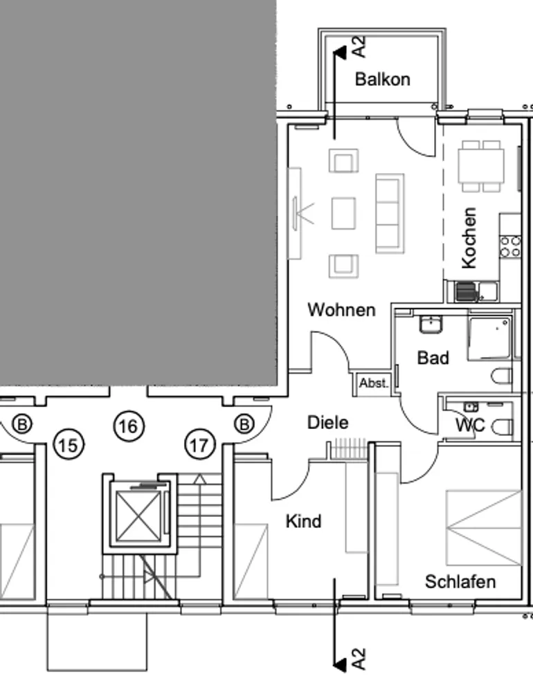 3 room apartment with 85 m² in Dortmund – Photo 2