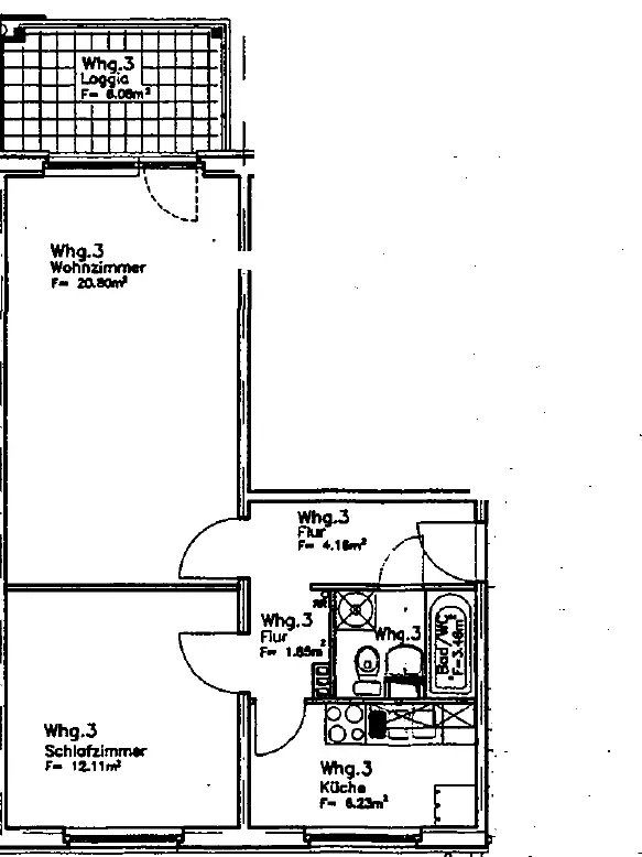 2 Zimmer Wohnung mit 52 m² in Neubrandenburg – Bild 6