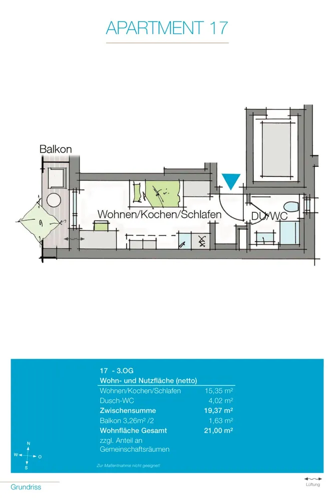 1 Zimmer Wohnung mit 21 m² in Nürnberg – Bild 7