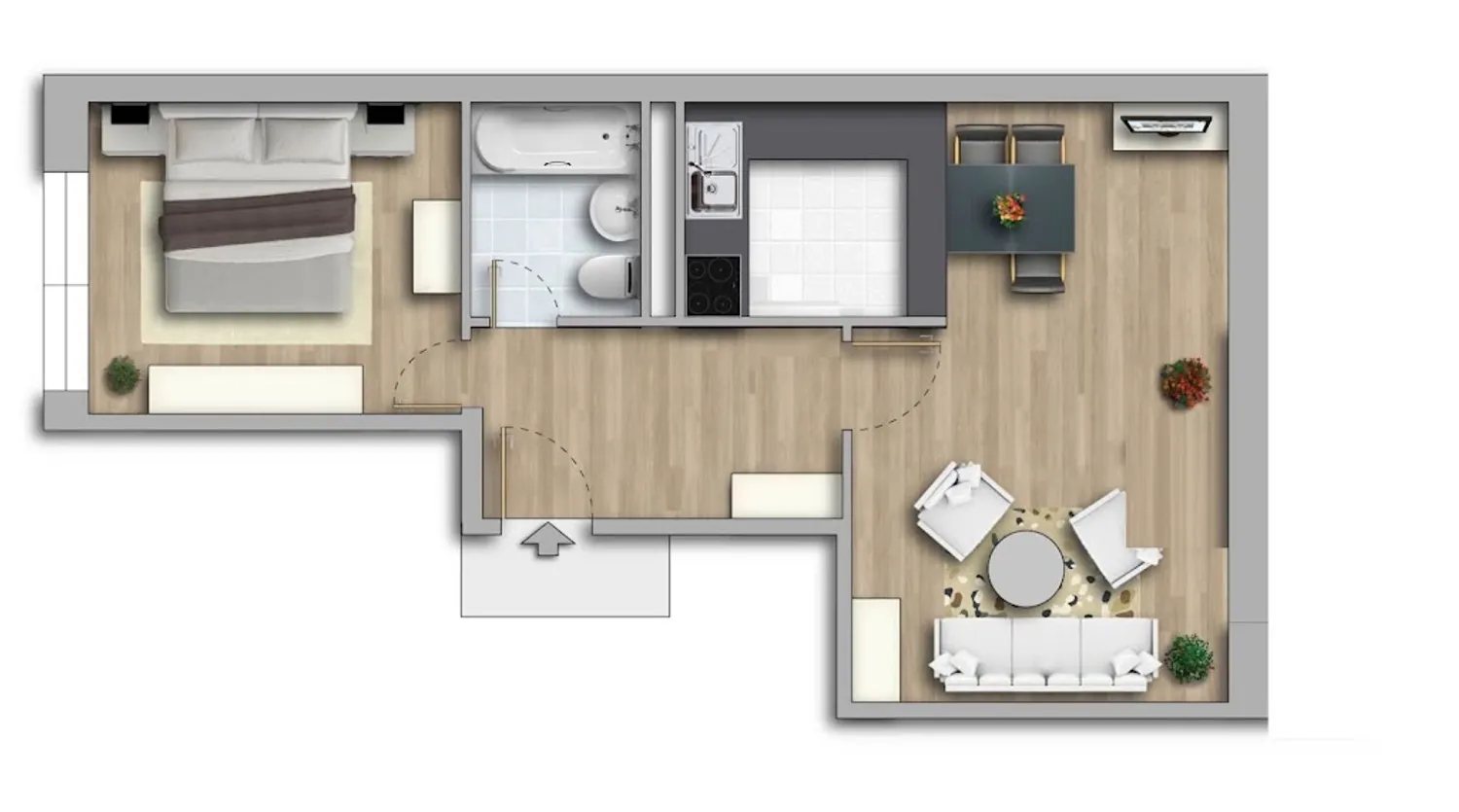 2 Zimmer Wohnung mit 41 m² in Halle (Saale) – Bild 8