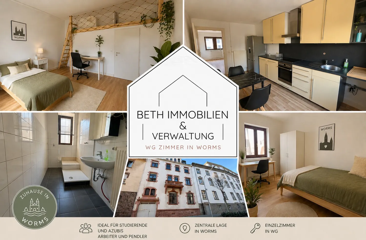1 Zimmer Wohnung mit 18 m² in Worms – Bild 1