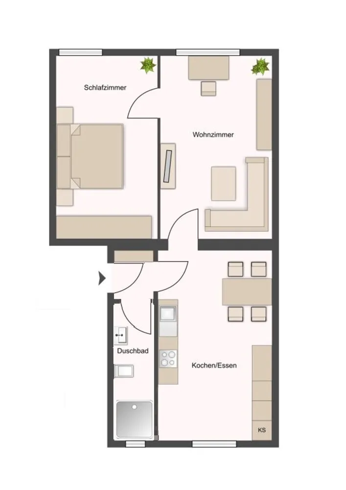 2 Zimmer Wohnung mit 47 m² in Köln – Bild 1